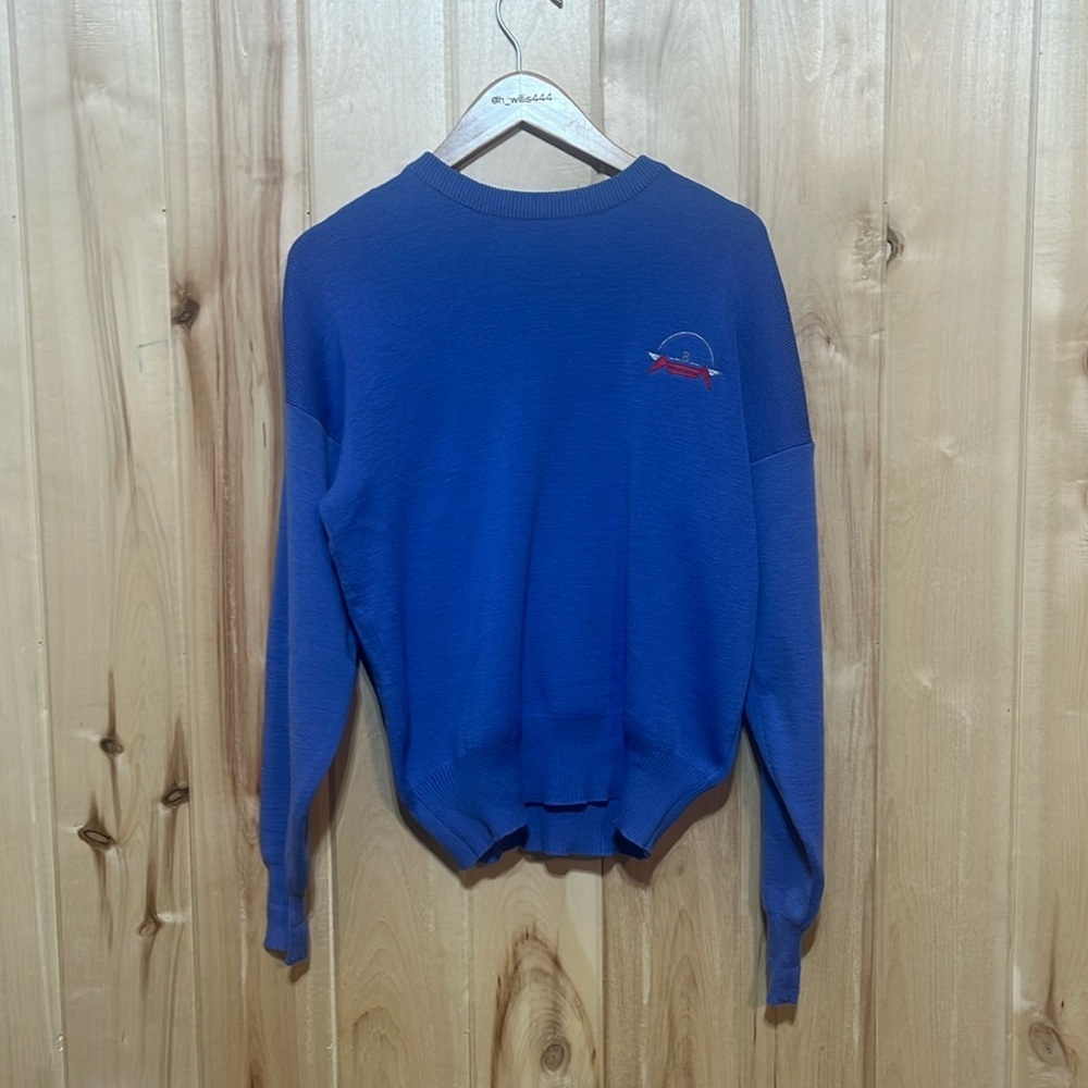 Vintage Bogner Light‎ Blue New Wool Pullover Sweater Size M